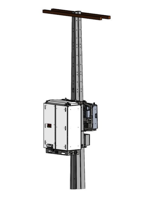 Artist impression of a BESS unit on a power pole