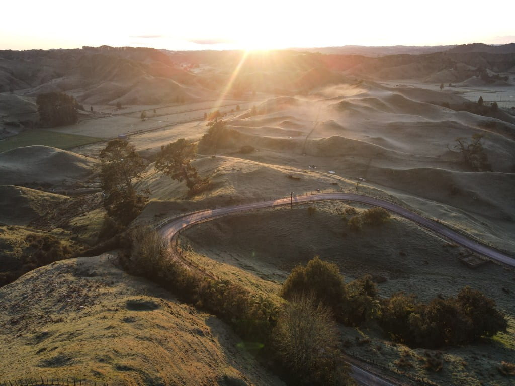 Overhead lines in rural area