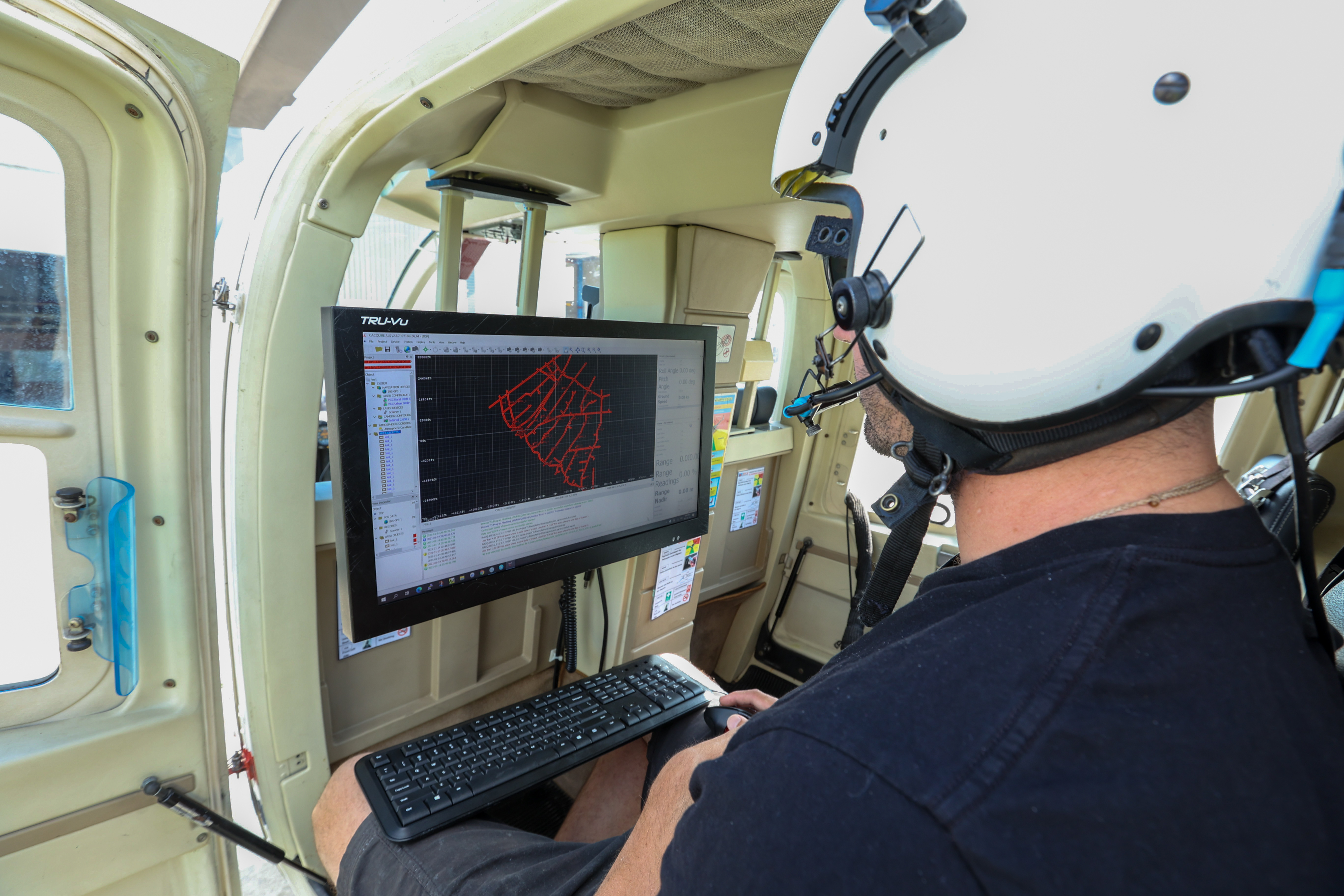 LiDAR technician working with equipment
